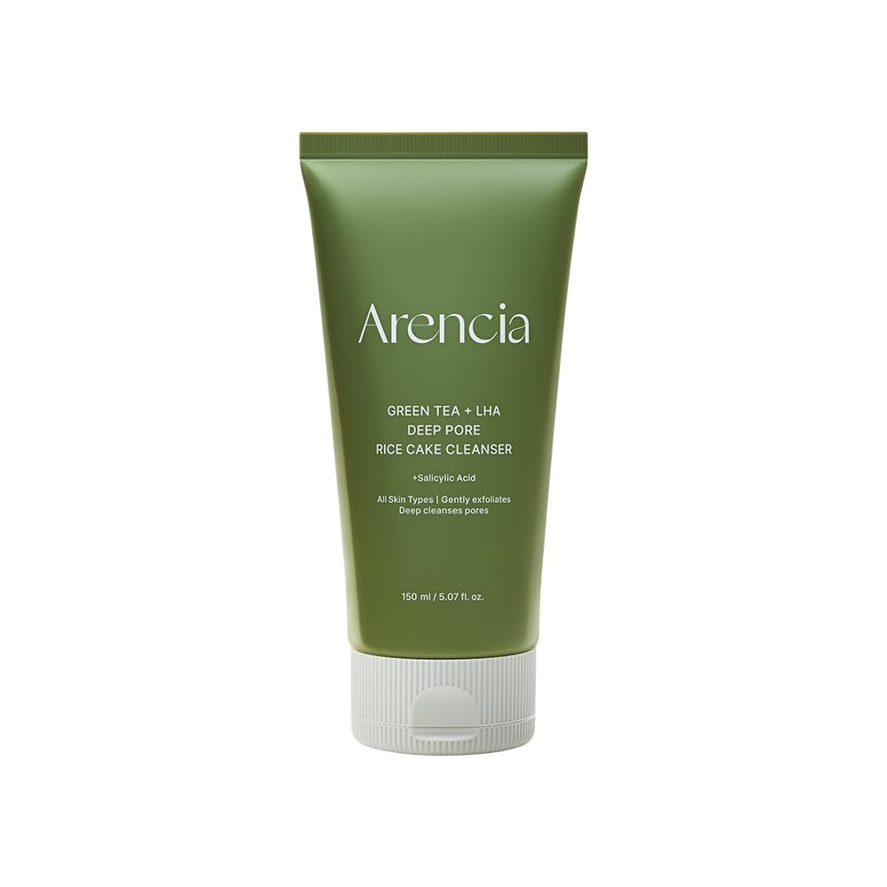 ARENCIA Salicylic Acid, Green Tea + LHA Deep Pore Rice Cake Cleanser 150ml
