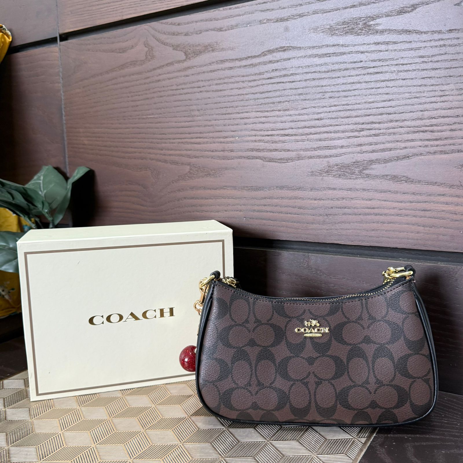 Coach Penn Shoulder Bag With A Cherry Charm