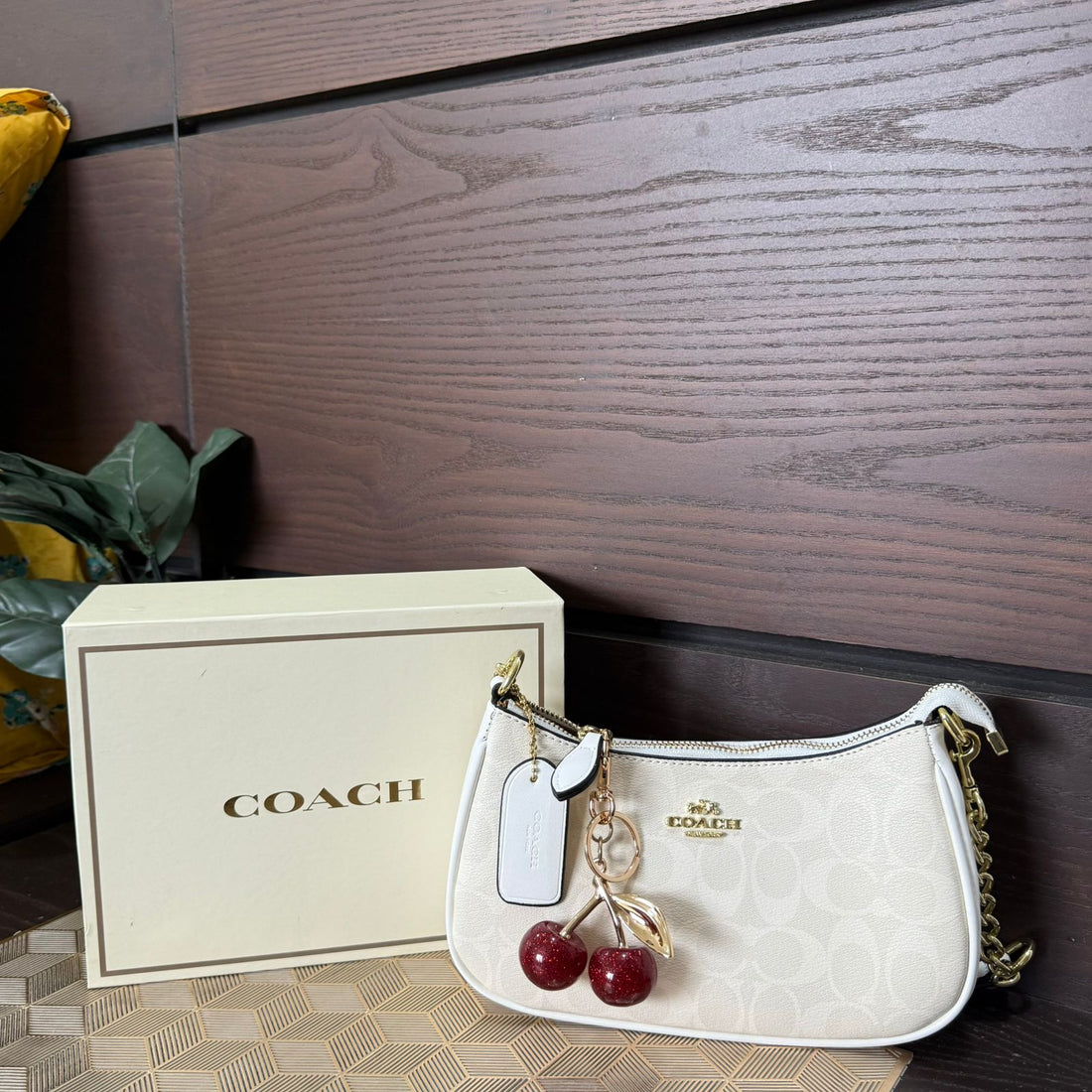 Coach Penn Shoulder Bag With A Cherry Charm